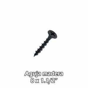 Torn aguja madera Negro 8×1.1/2