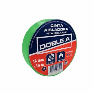 Cinta aisladora pvc x 10 m verde