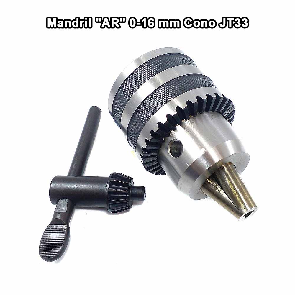 Mandril “AR” 0-16 mm Cono JT33 c/llave