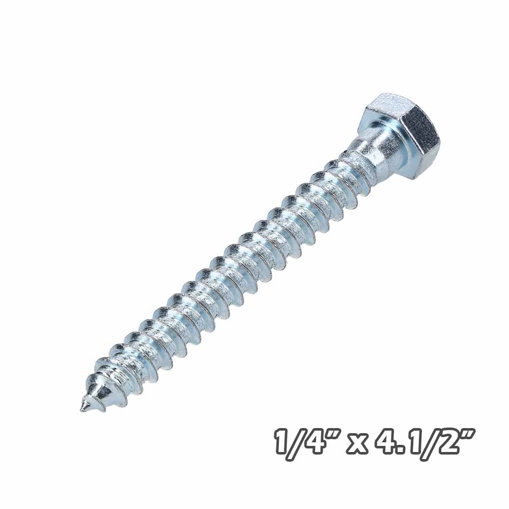 Tirafondo Zinc 1/4×4.1/2