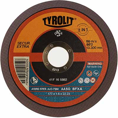 Disco corte 7″ x 1.6 Tyrolit