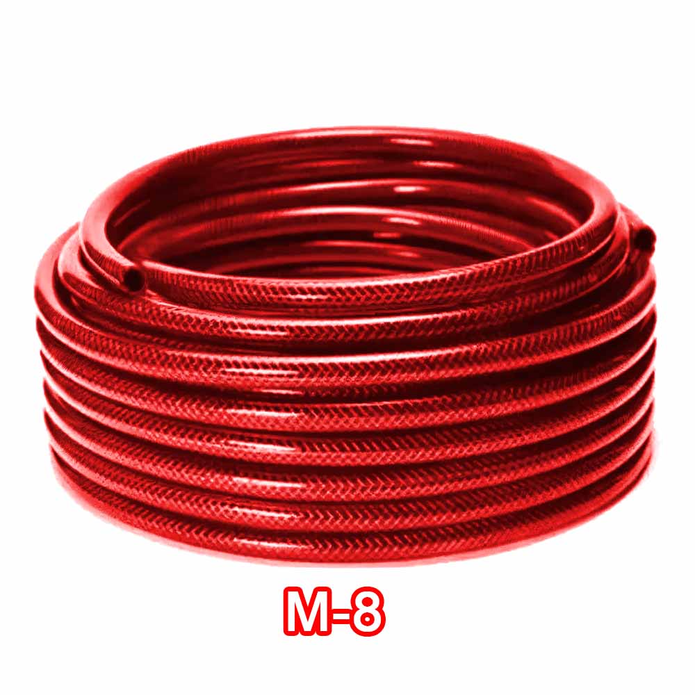 Manguera roja trenzad M8
