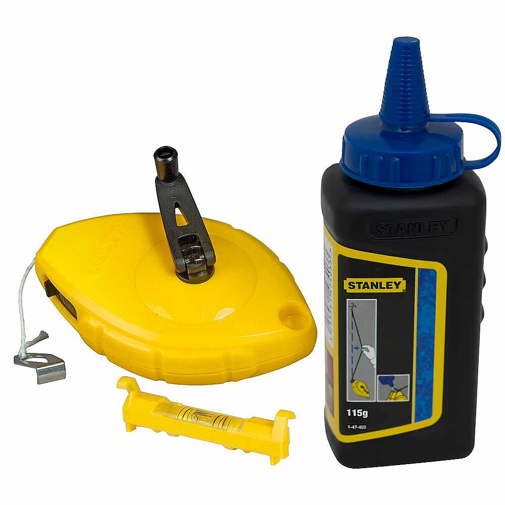 Juego tiza, linea 30m y nivel Stanley 47443