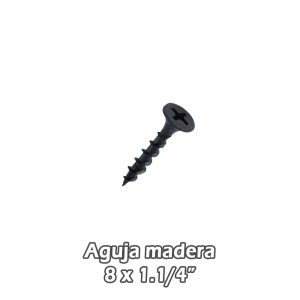 Torn aguja madera Negro 8 x 1.1/4