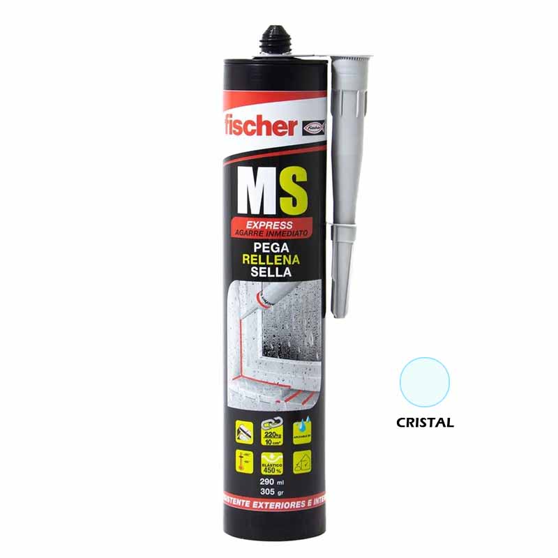 Sellador adhesivo Fischer MS Cristal x 290ml