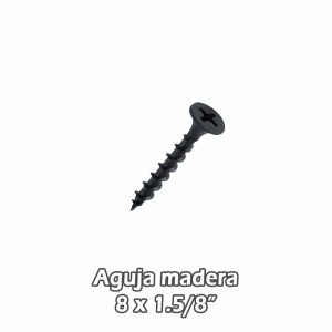 Torn aguja madera Negro 8×1.5/8