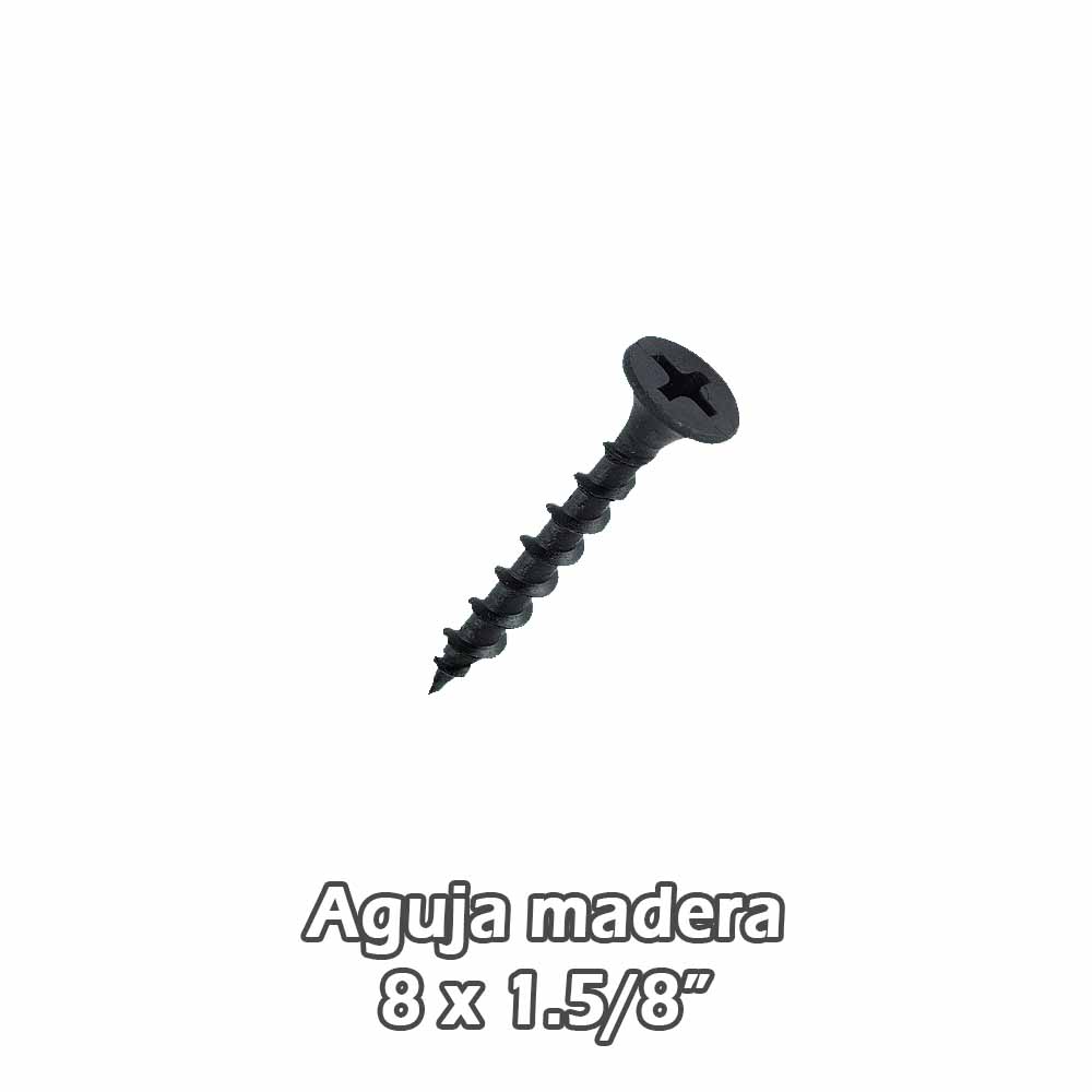 Torn aguja madera Negro 8×1.5/8