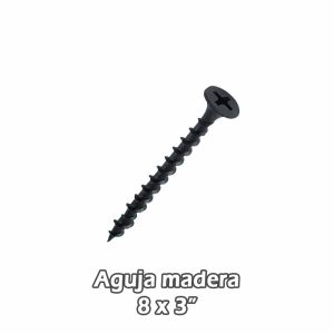 Torn aguja madera Negro 8 x 3″